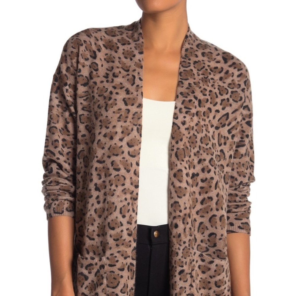 Leopard Cashmere Cardigan | New | XS